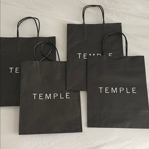 Coffee party Temple Black Shopping Bags